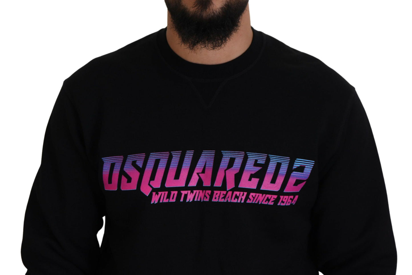 Dsquared² Zwart Logo Print Lange Mouwen Heren Pullover Sweater