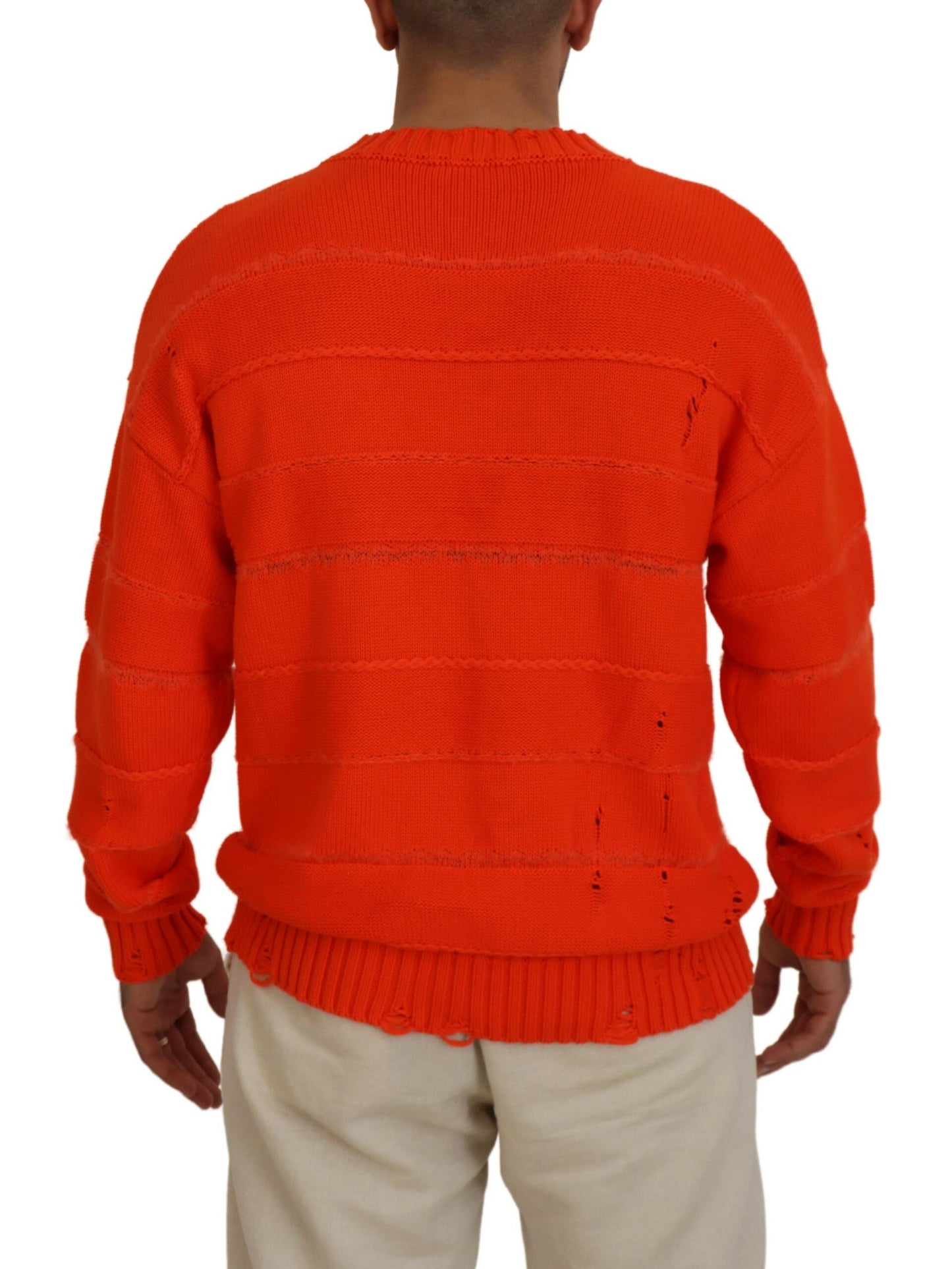 Dsquared² Oranje Katoenen Lange Mouwen Heren Pullover Trui