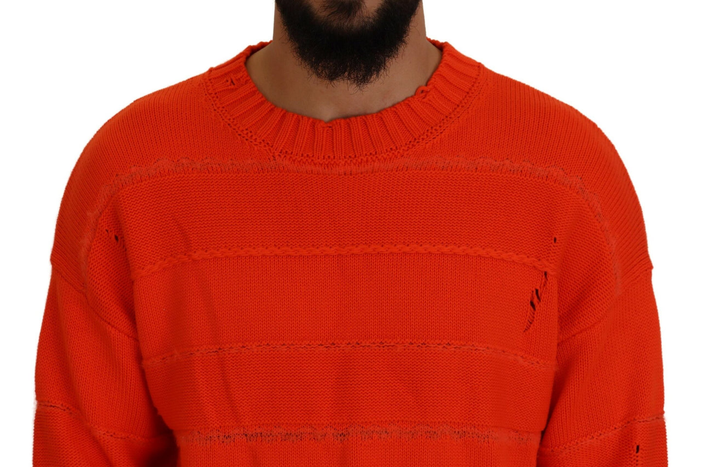 Dsquared² Oranje Katoenen Lange Mouwen Heren Pullover Trui