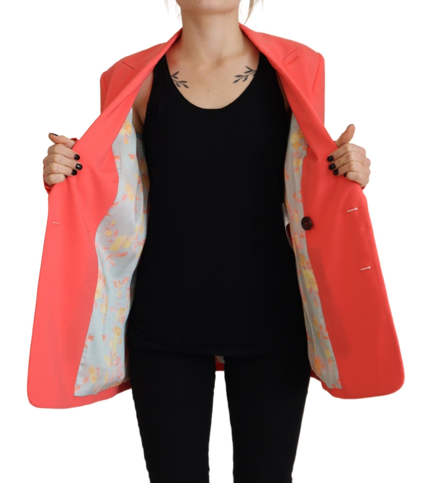 Dsquared² Roze Double Breasted Coat Blazer Jasje