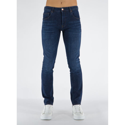 Don The Fuller Blauwe Katoenen Herenjeans