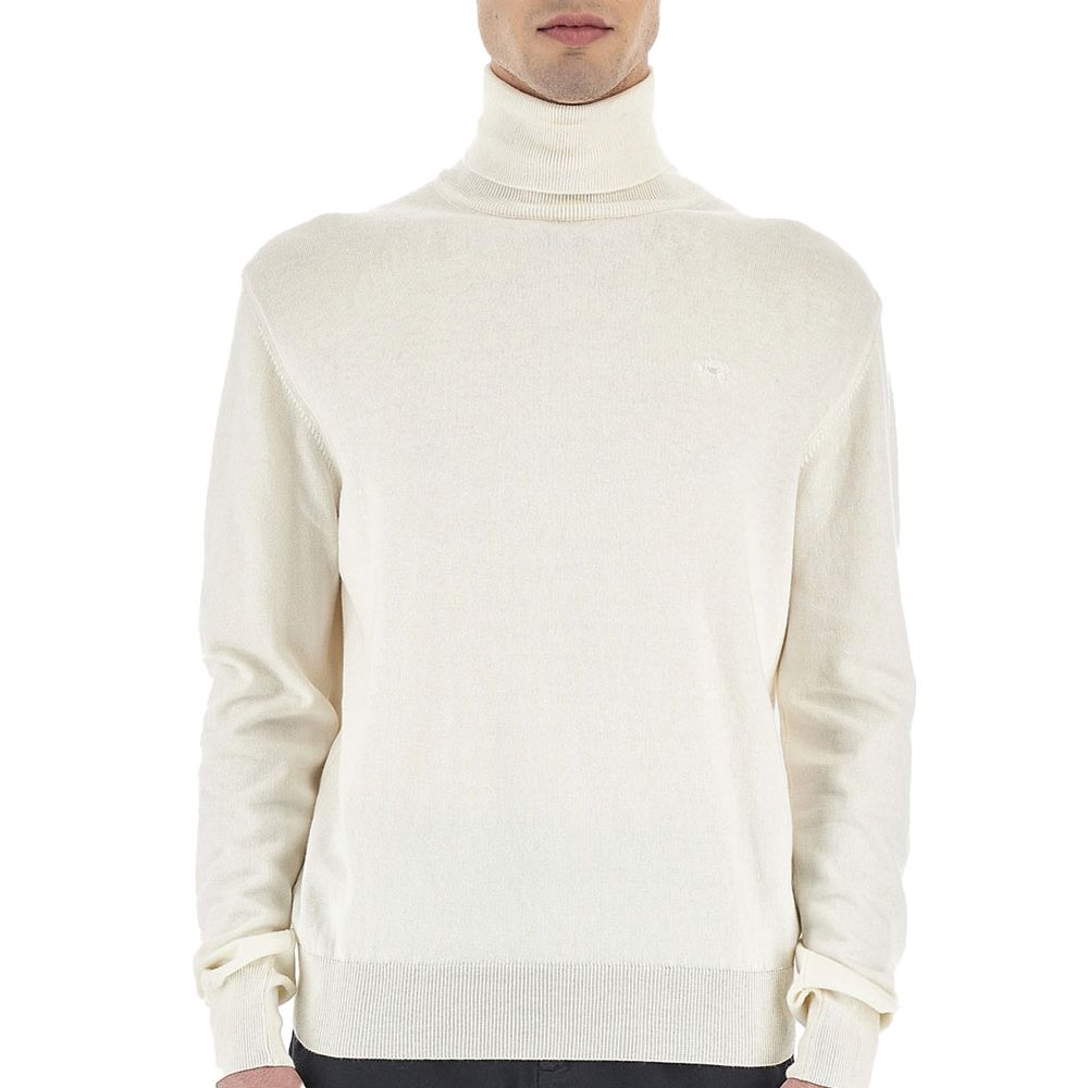 La Martina White Cotton Sweater