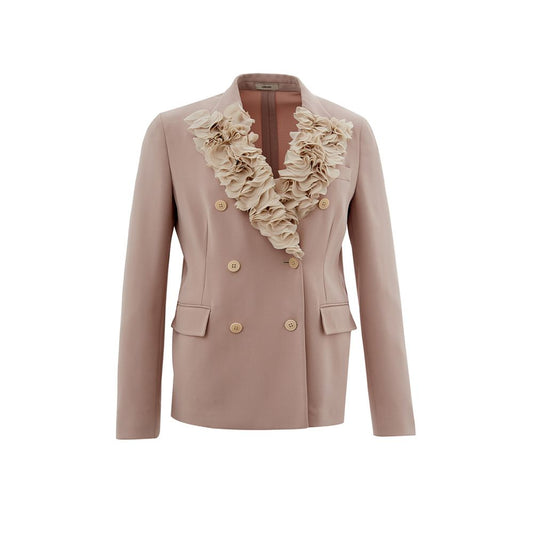 Lardini Elegante Grijze Italiaanse Polyester Jas voor Dames