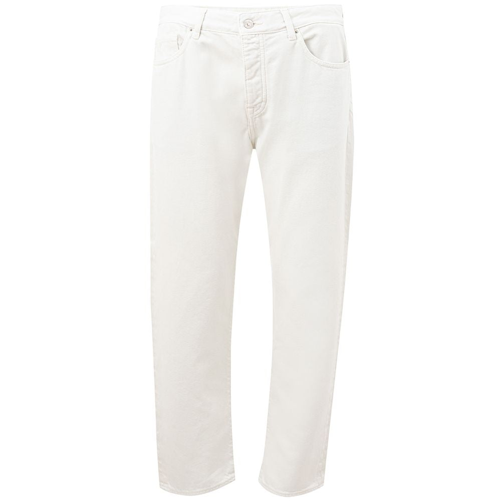 Armani Exchange Elegante Witte Katoenen Broek