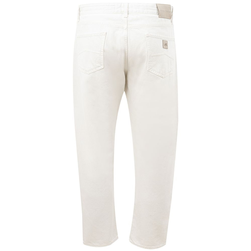 Armani Exchange Elegante Witte Katoenen Broek