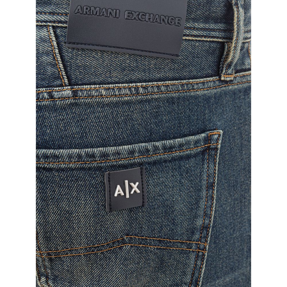 Armani Exchange Elevated Blue Katoenen Denim