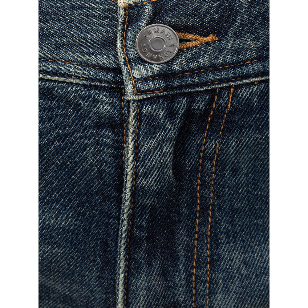 Armani Exchange Elevated Blue Katoenen Denim