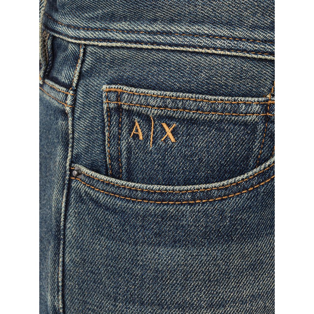 Armani Exchange Elevated Blue Katoenen Denim