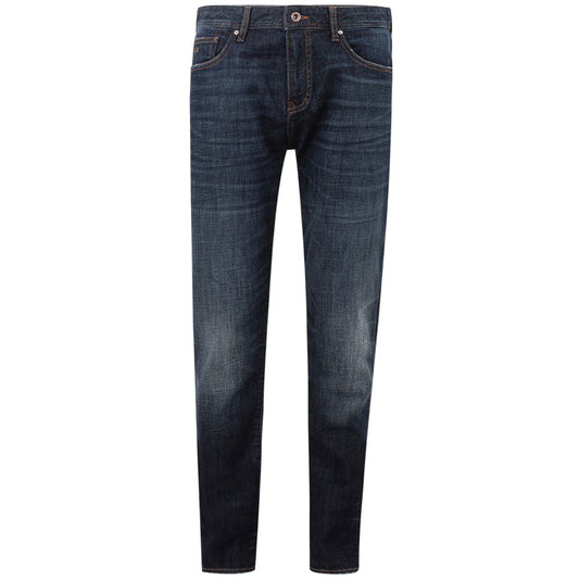 Armani Exchange Chic Blauwe Katoenen Broek voor Moderne Mannen