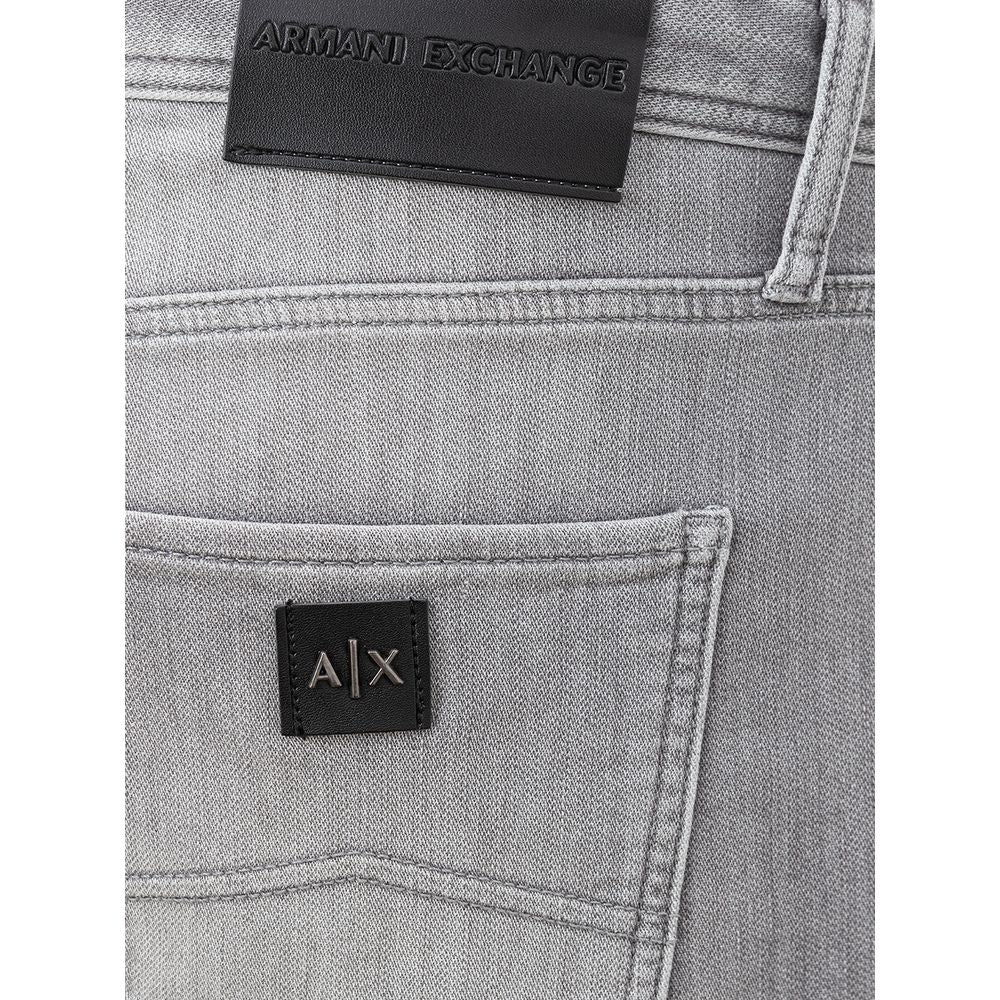 Armani Exchange Strakke grijze katoenen denim essentials