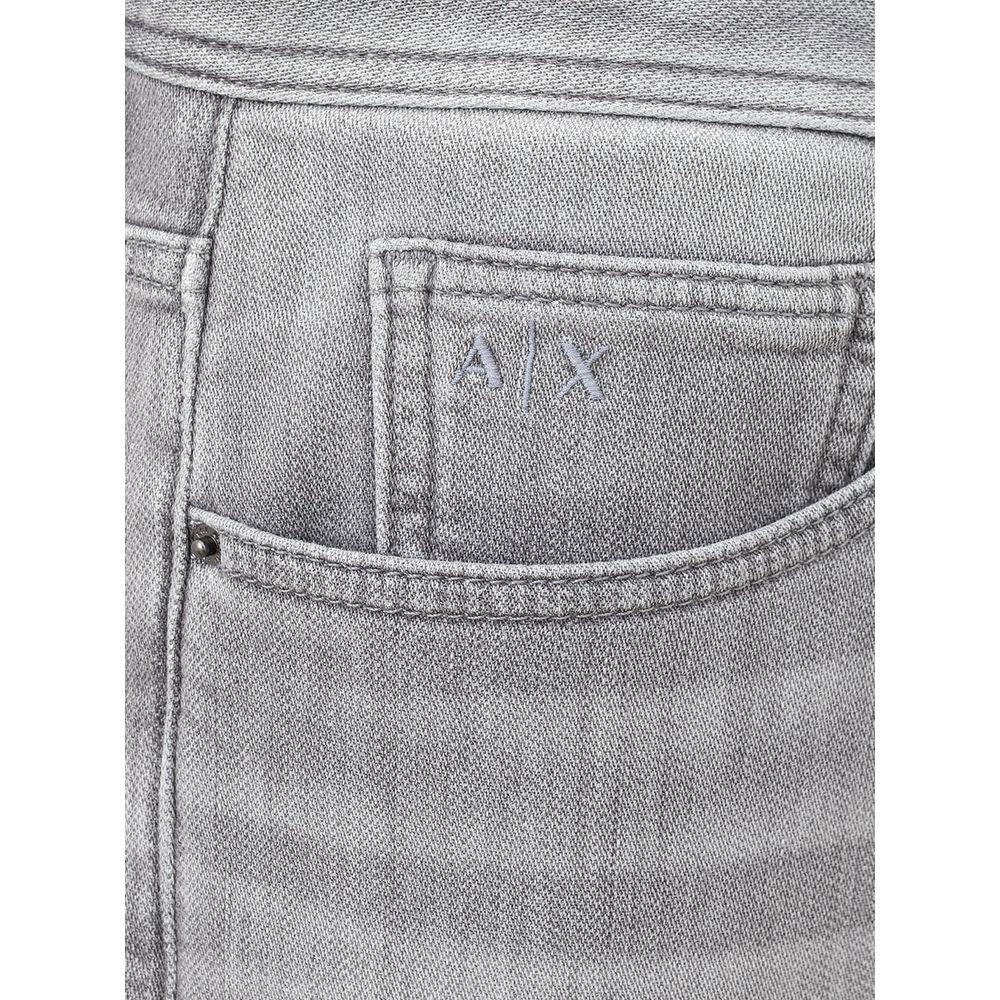 Armani Exchange Strakke grijze katoenen denim essentials