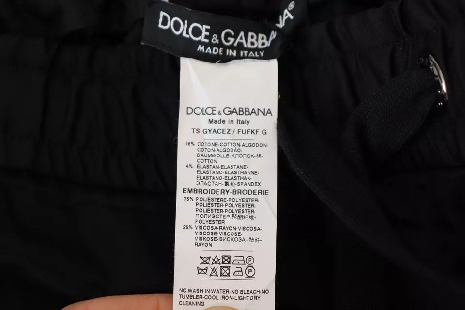 Dolce & Gabbana Black Jogging Trouser Cotton Stretch Pants