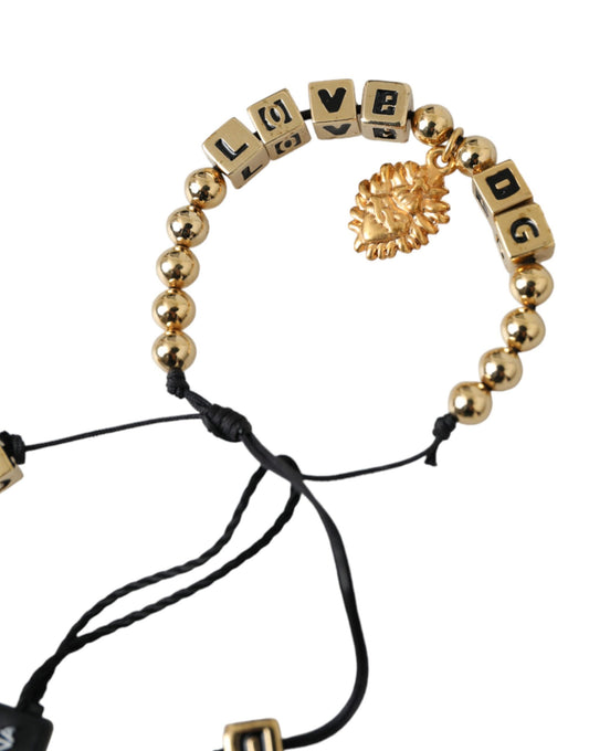 Dolce & Gabbana Gouden Kralen LOVE DG Charm Mode Armband