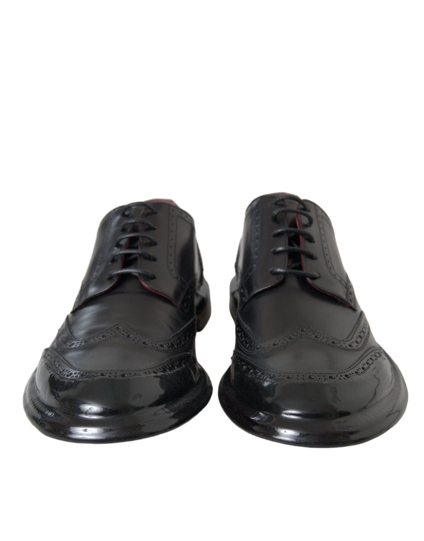 Dolce & Gabbana Zwarte Leren Oxford Wingtip Formele Herenschoenen