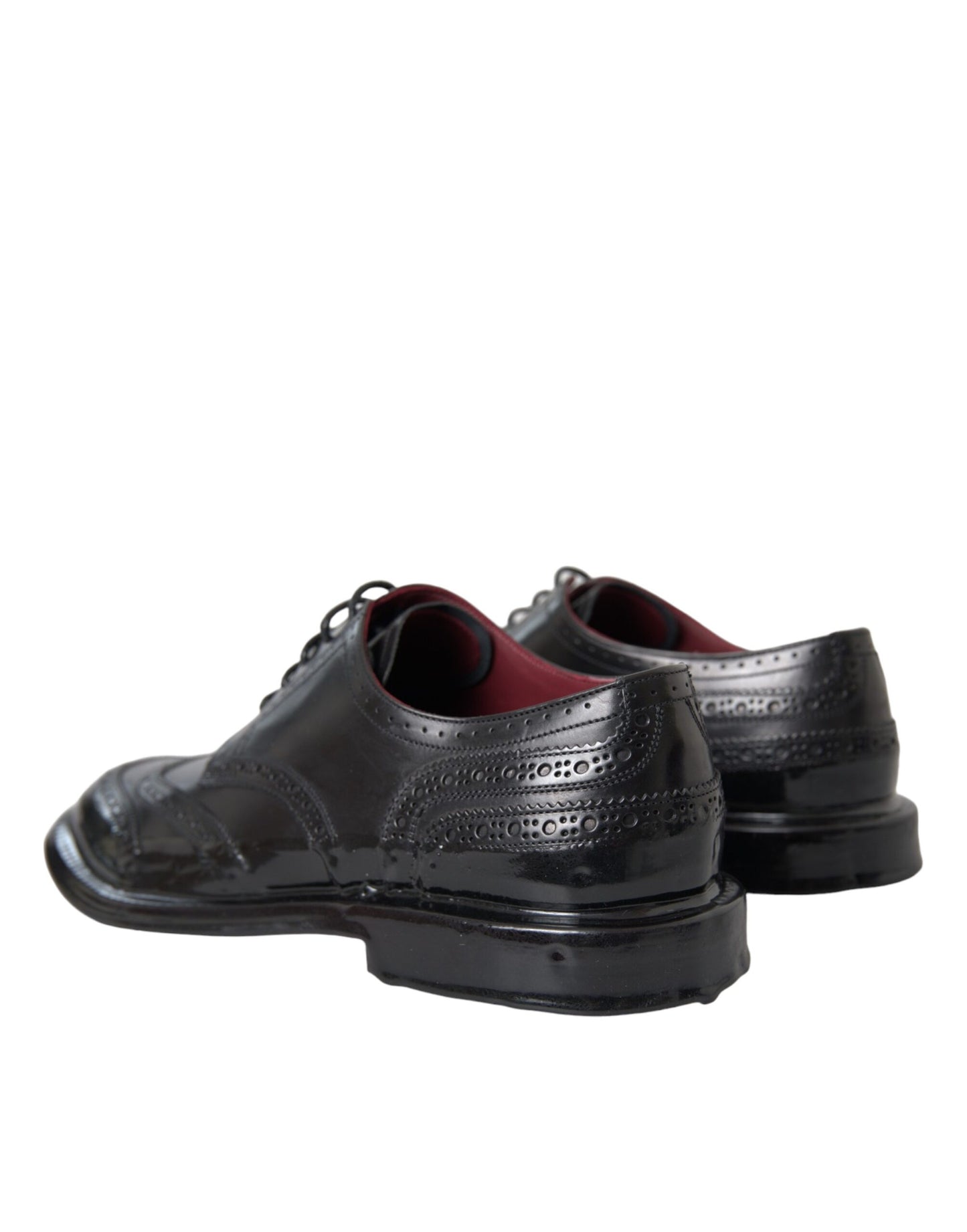 Dolce & Gabbana Zwarte Leren Oxford Wingtip Formele Herenschoenen