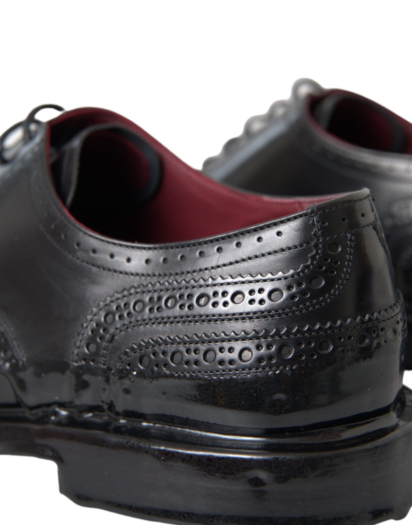 Dolce & Gabbana Zwarte Leren Oxford Wingtip Formele Herenschoenen