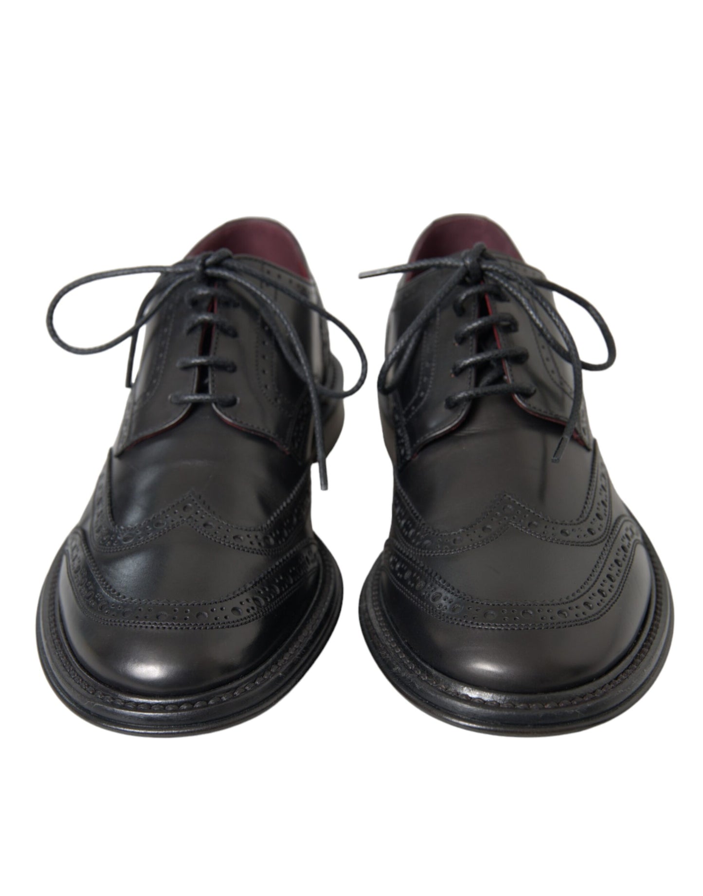 Dolce & Gabbana Zwarte Leren Oxford Wingtip Formele Herenschoenen