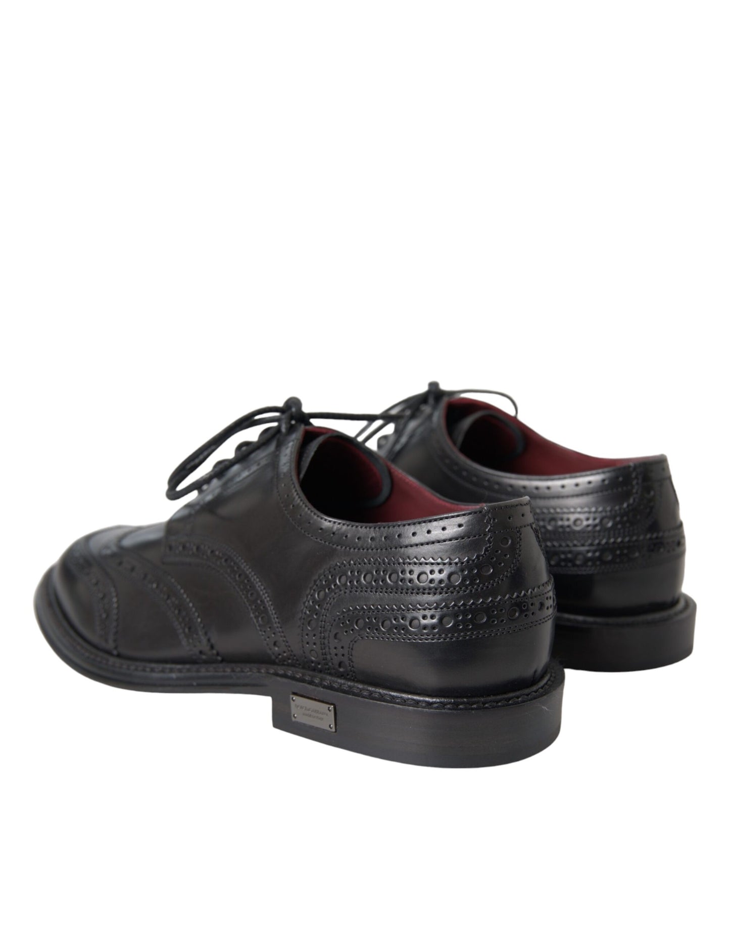 Dolce & Gabbana Zwarte Leren Oxford Wingtip Formele Herenschoenen