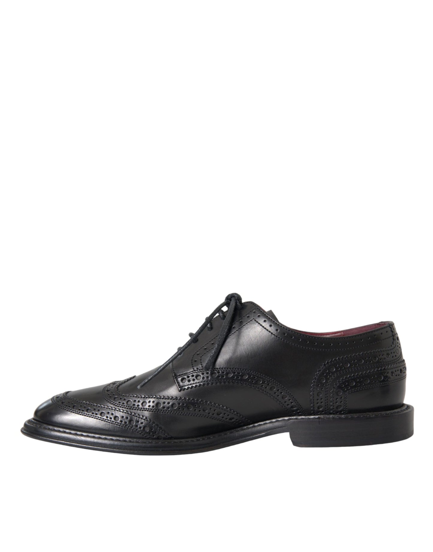 Dolce & Gabbana Zwarte Leren Oxford Wingtip Formele Herenschoenen