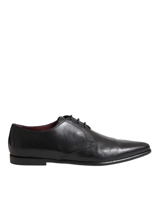 Dolce & Gabbana Zwarte Leren Derby Formele Herenschoenen