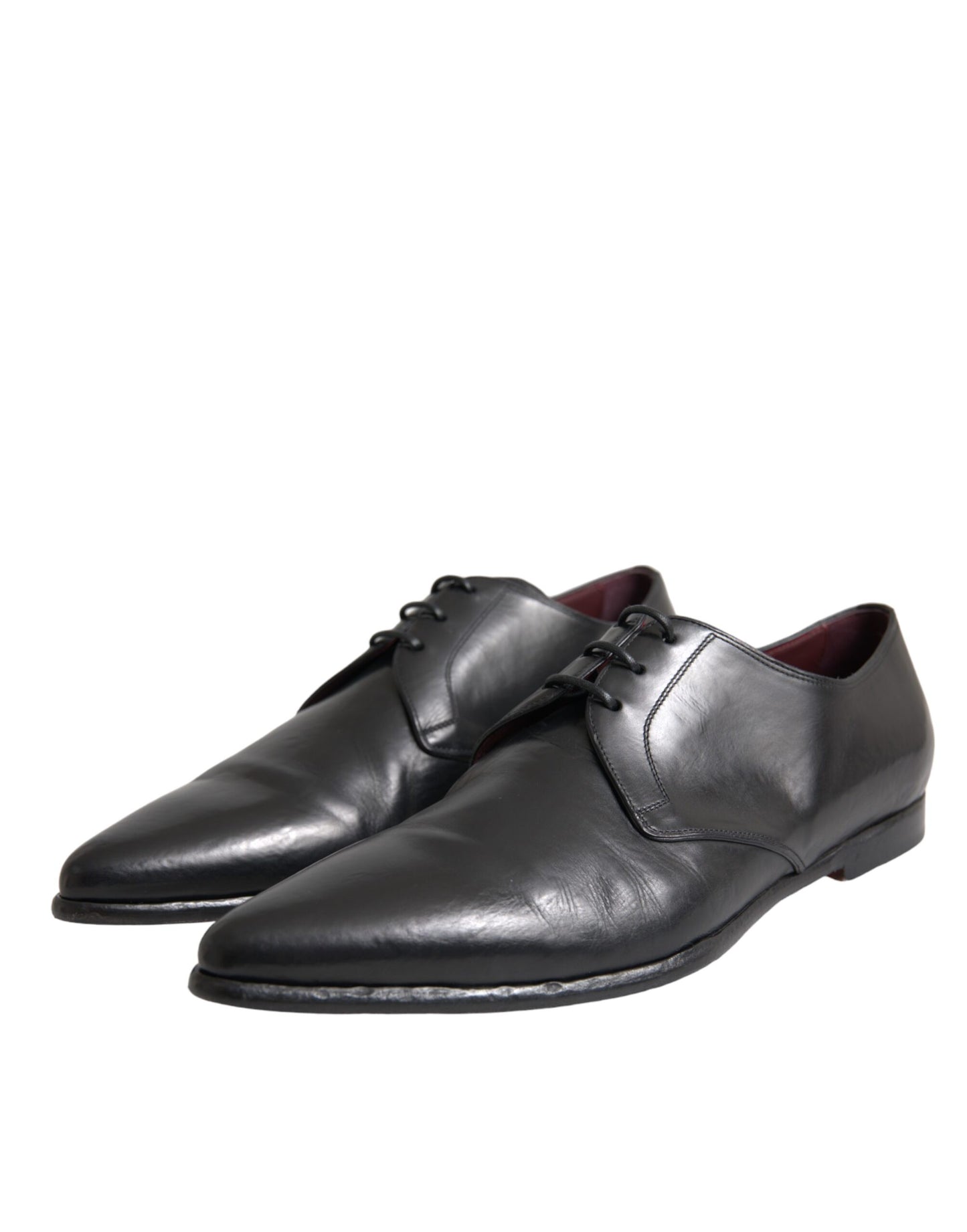 Dolce & Gabbana Zwarte Leren Derby Formele Herenschoenen