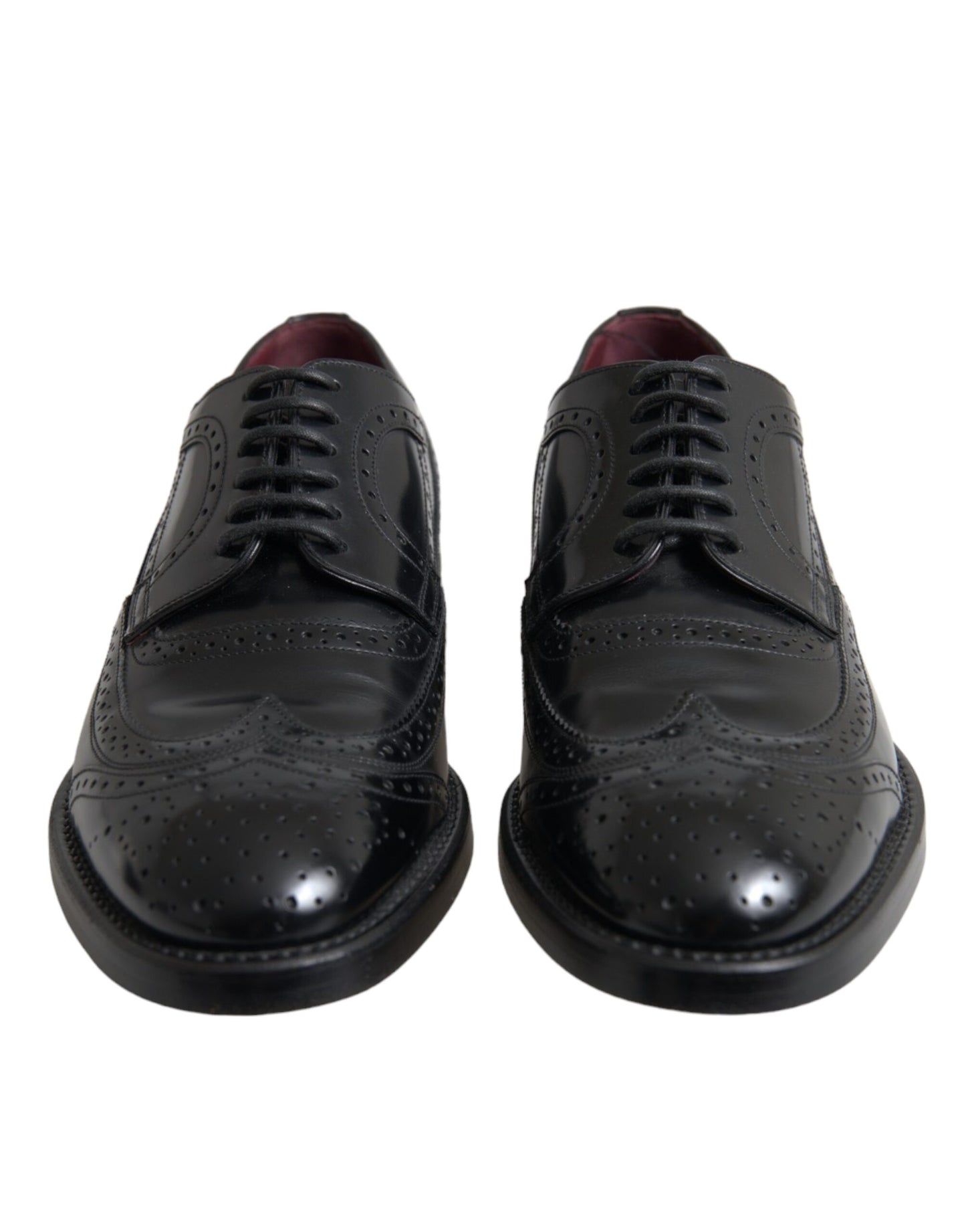 Dolce & Gabbana Zwarte Leren Oxford Wingtip Formele Herenschoenen