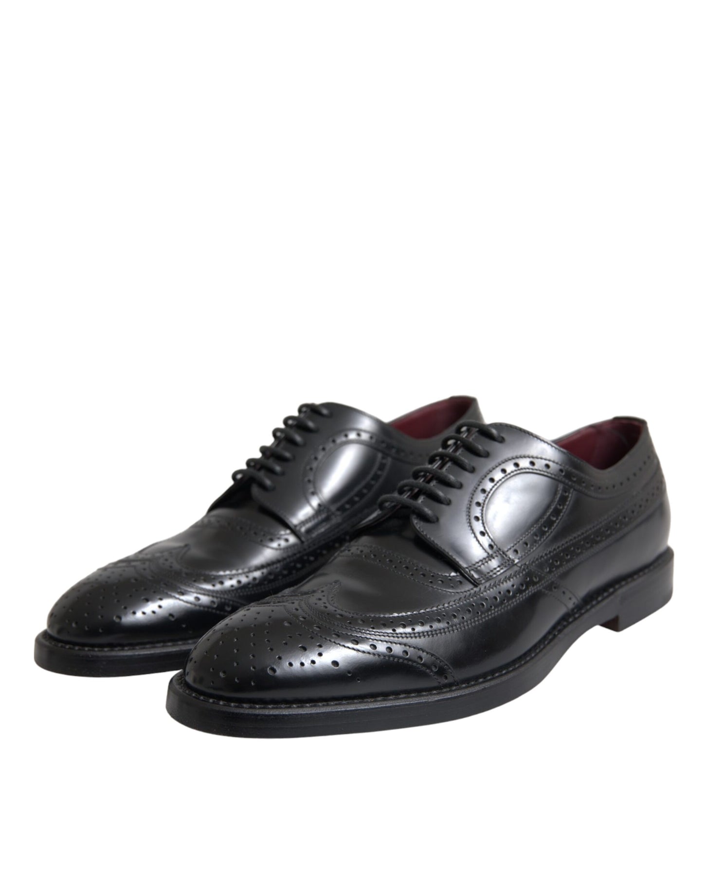 Dolce & Gabbana Zwarte Leren Oxford Wingtip Formele Herenschoenen