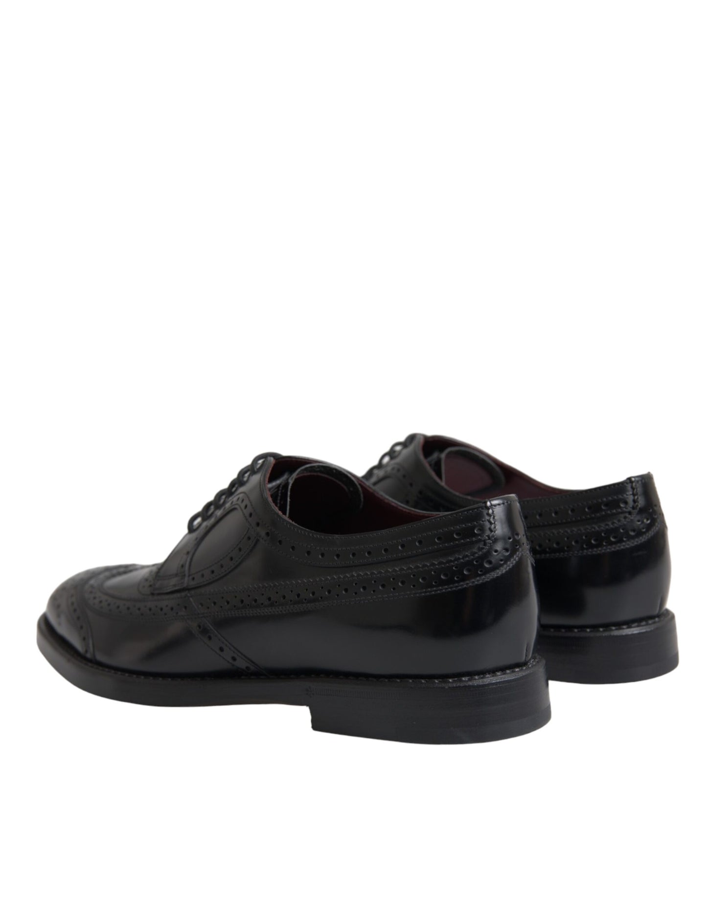 Dolce & Gabbana Zwarte Leren Oxford Wingtip Formele Herenschoenen