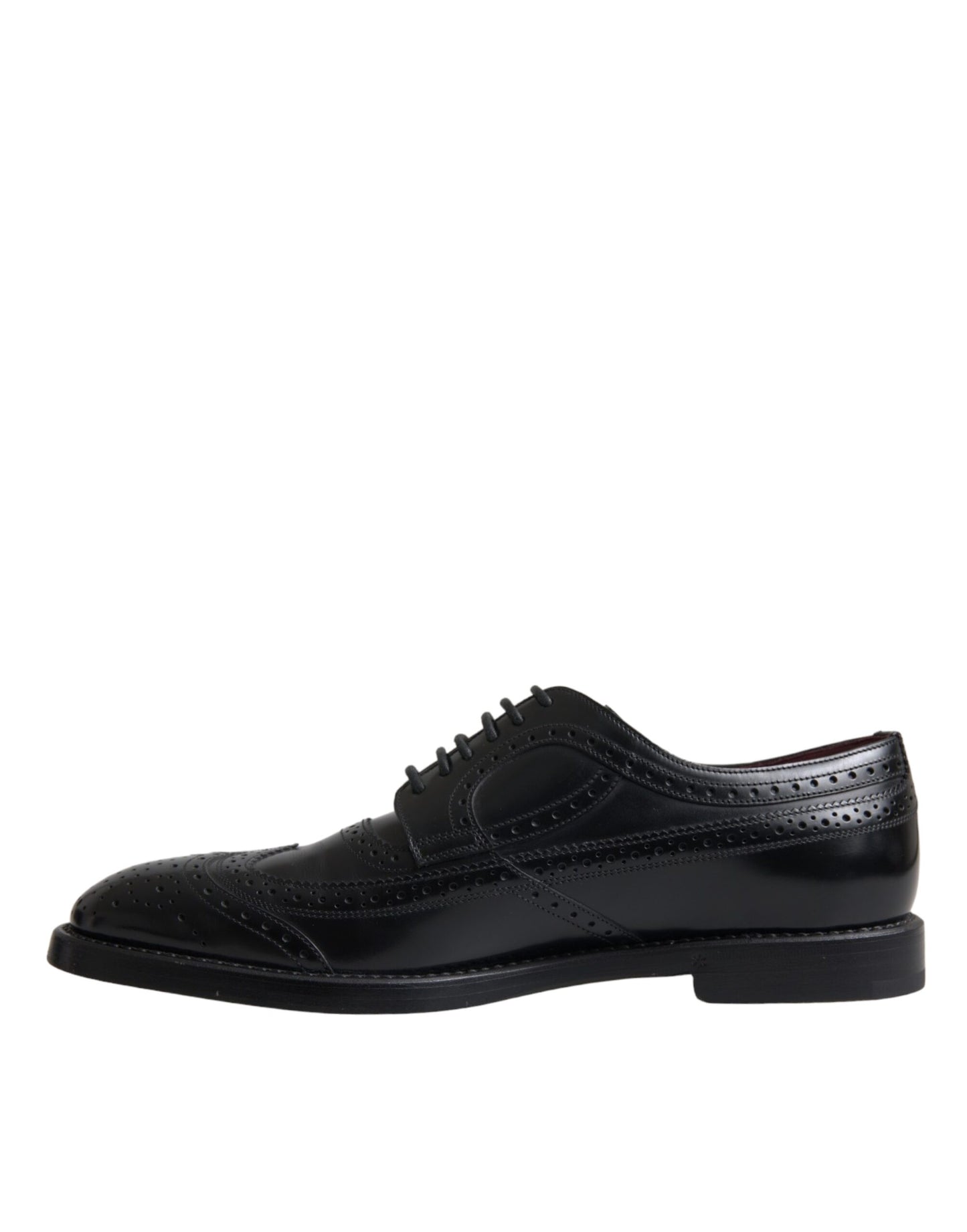 Dolce & Gabbana Zwarte Leren Oxford Wingtip Formele Herenschoenen