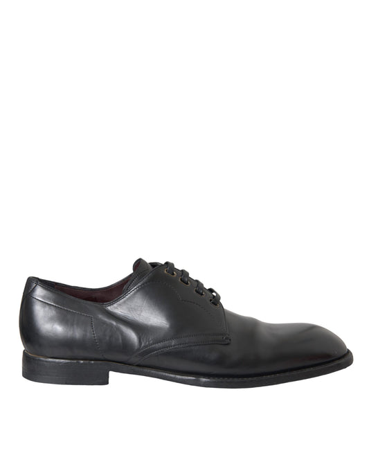 Dolce & Gabbana Zwarte Leren Derby Formele Herenschoenen