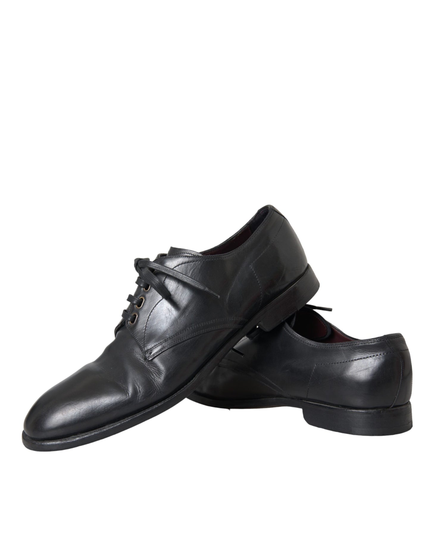 Dolce & Gabbana Zwarte Leren Derby Formele Herenschoenen