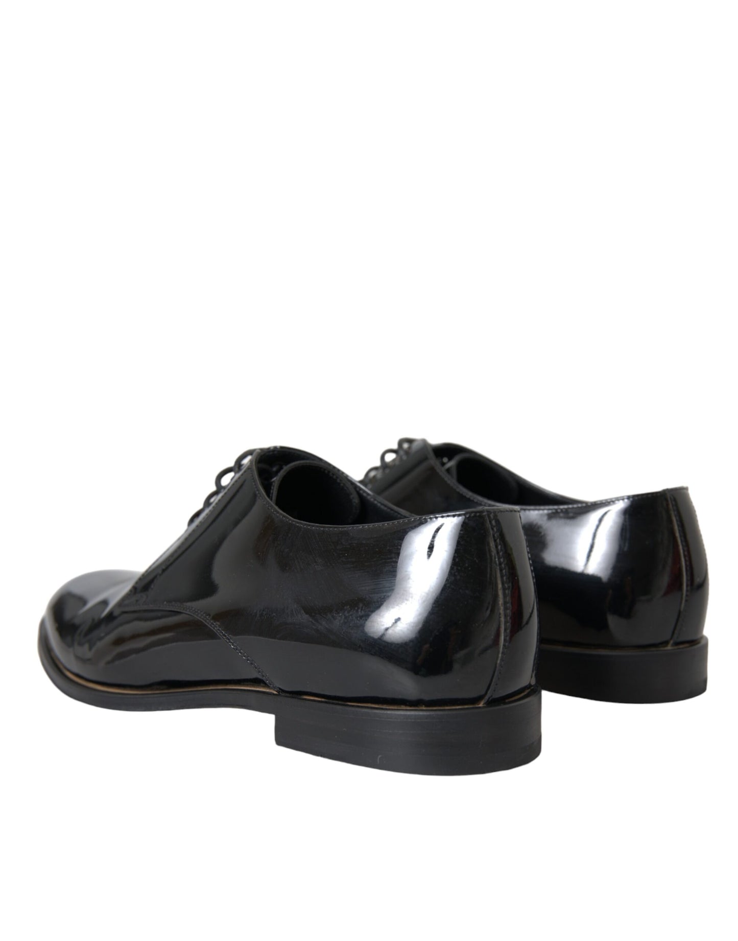 Dolce & Gabbana Zwarte Patent Leren Derby Formele Schoenen