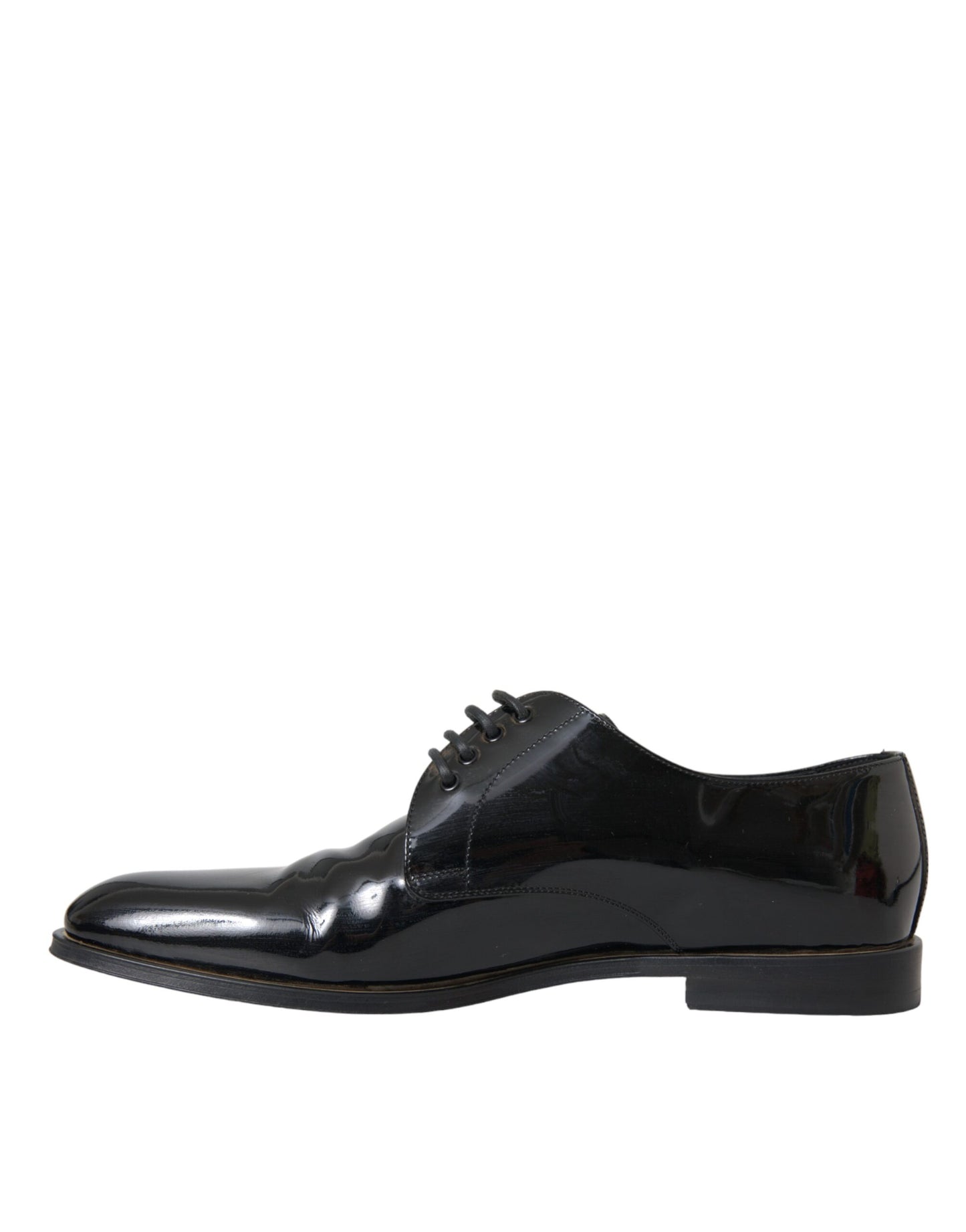 Dolce & Gabbana Zwarte Patent Leren Derby Formele Schoenen