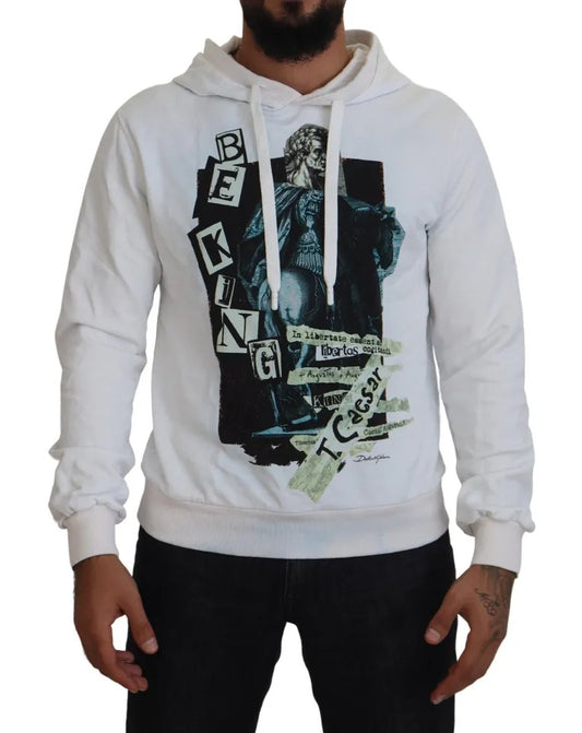 Dolce & Gabbana Witte Caesar Katoenen Sweatshirt Trui met Capuchon