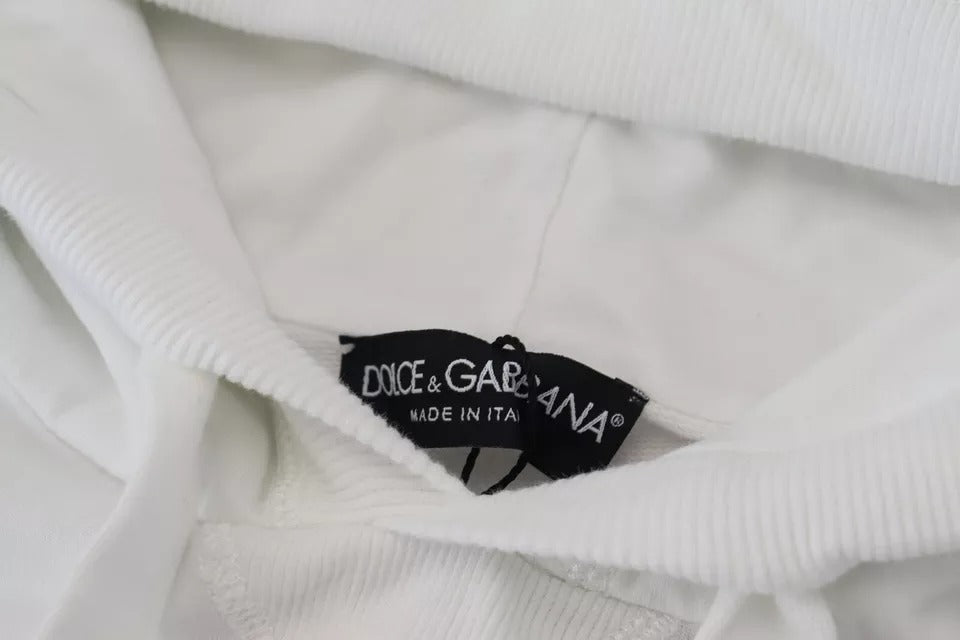 Dolce & Gabbana Witte Katoenen Sweatshirt Trui