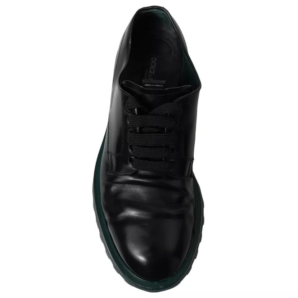 Dolce & Gabbana Zwarte Leren Derby Formele Schoenen