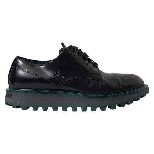 Dolce & Gabbana Zwarte Leren Derby Formele Schoenen