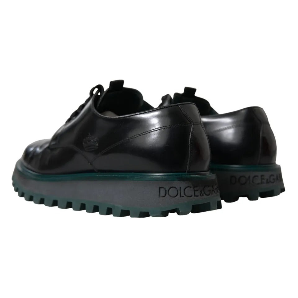 Dolce & Gabbana Zwarte Leren Derby Formele Schoenen