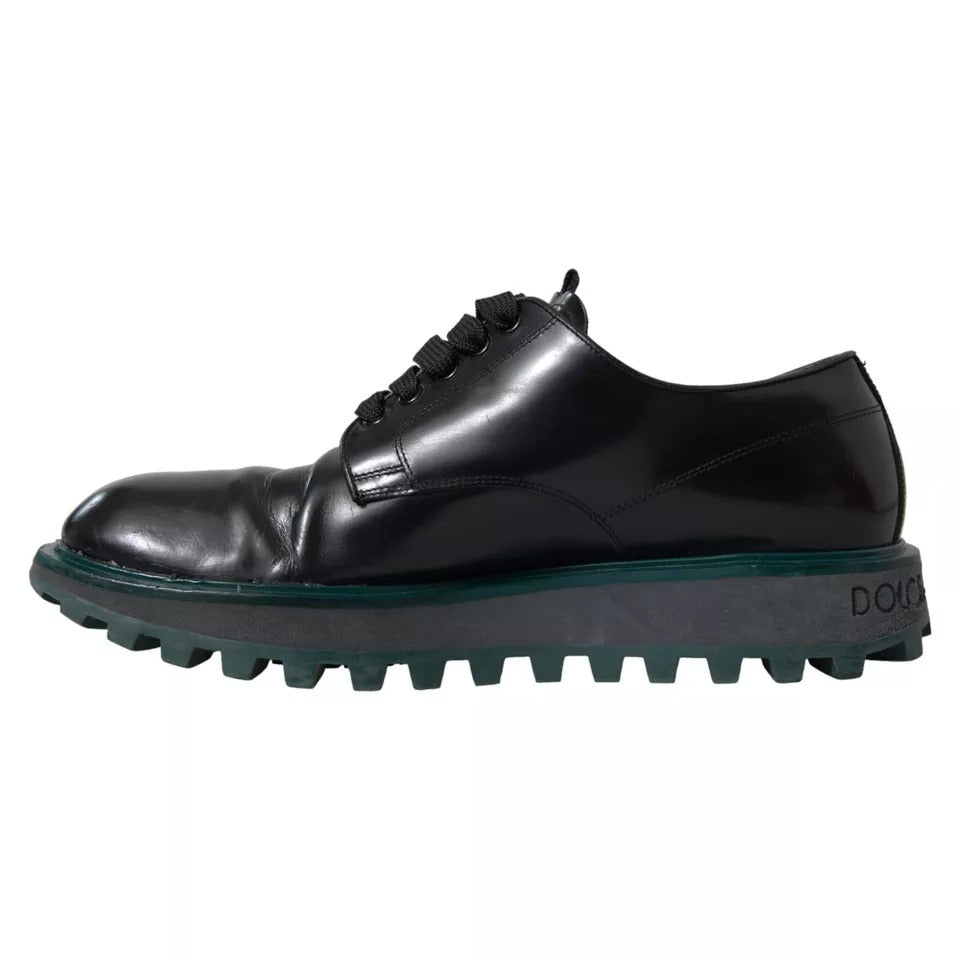 Dolce & Gabbana Zwarte Leren Derby Formele Schoenen