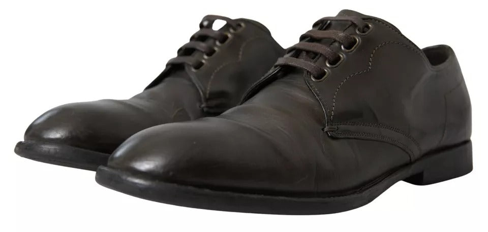 Dolce & Gabbana Groene Leren Heren Formele Schoenen