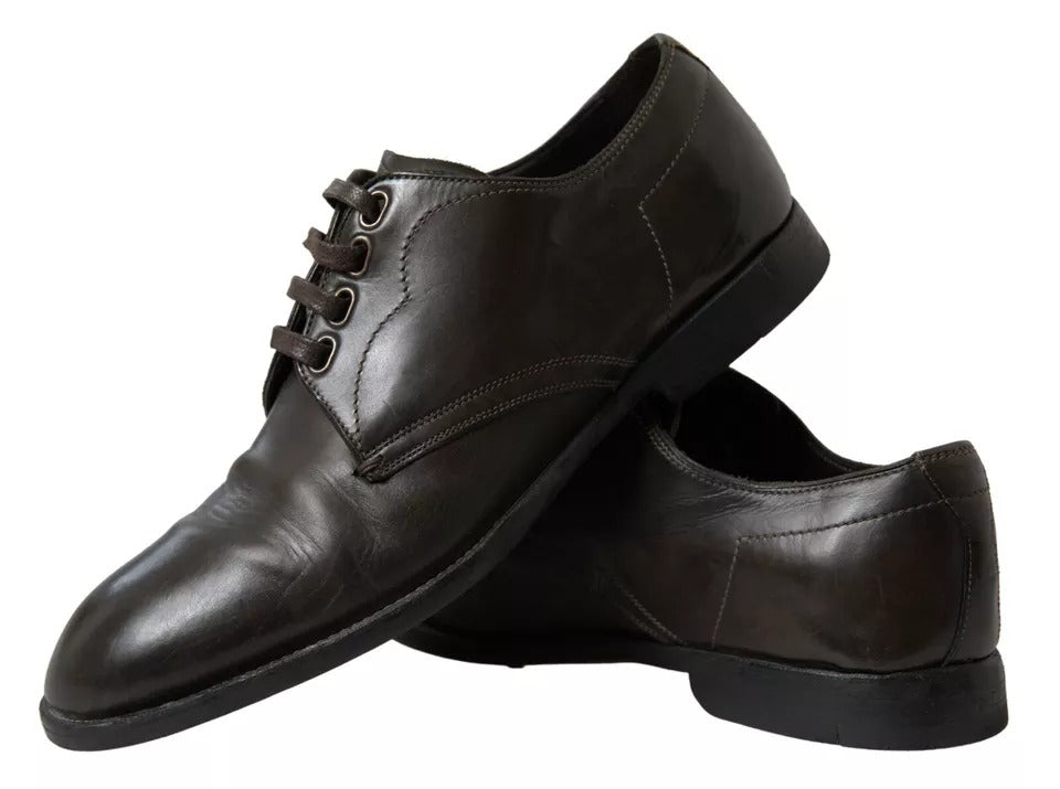 Dolce & Gabbana Groene Leren Heren Formele Schoenen