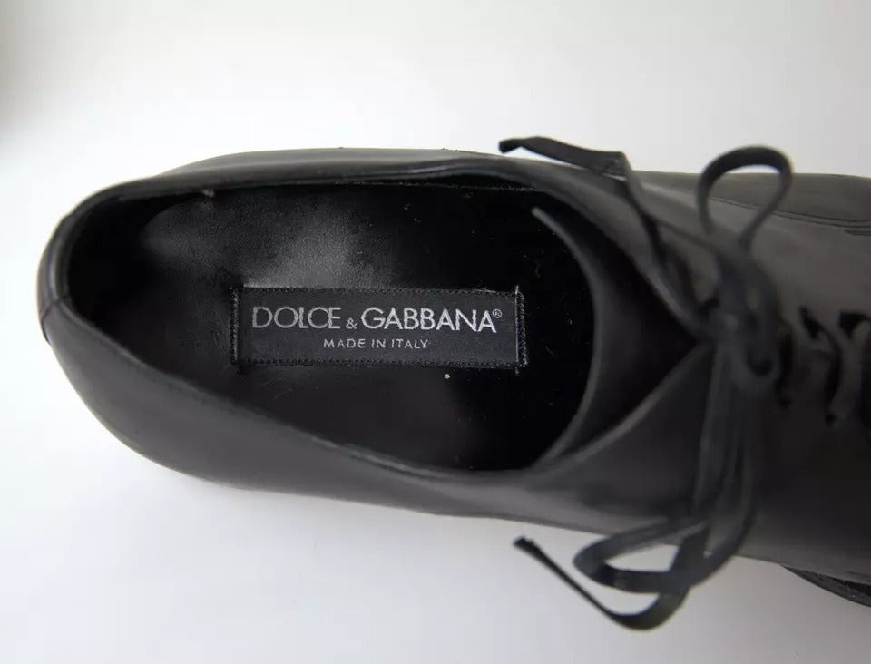 Dolce & Gabbana Zwarte Leren Heren Formele Kleding Schoenen