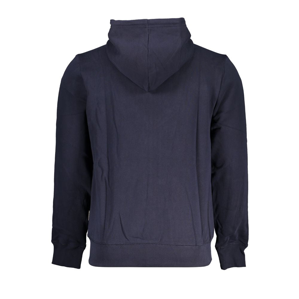 Napapijri Classic Blue Hooded Sweatshirt met Borduurwerk