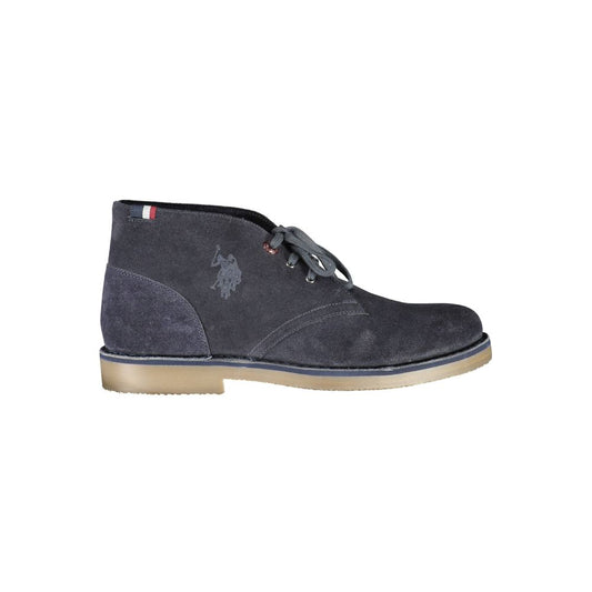 US POLO ASSN. Blauwe leren heren enkellaars