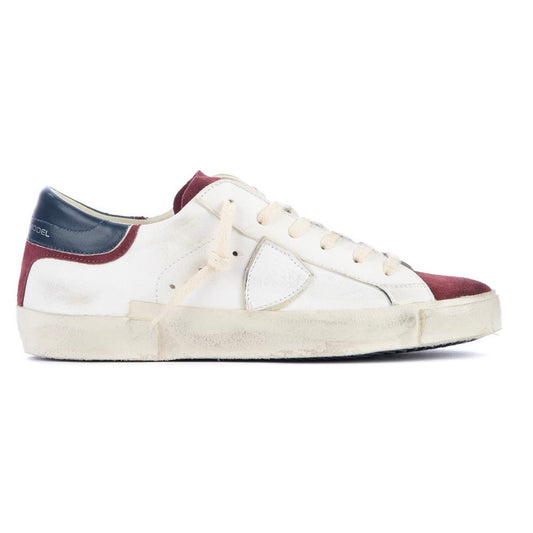 Philippe Model Elegante leren sneakers met suède accenten