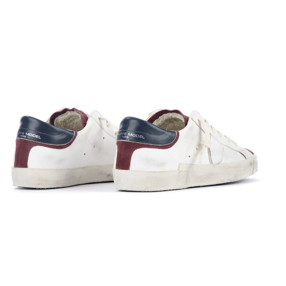 Philippe Model Elegante leren sneakers met suède accenten