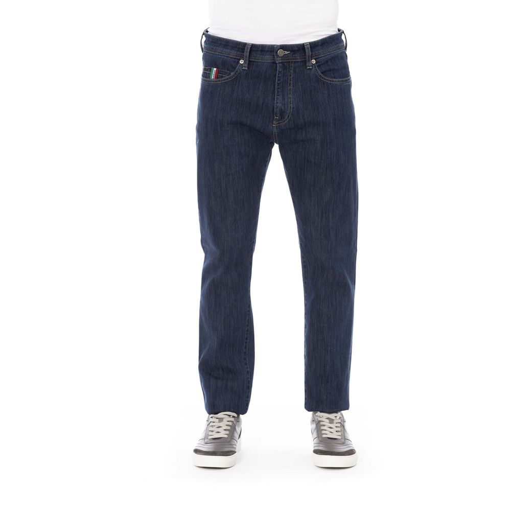 Baldinini Trend Blauwe Katoenen Herenjeans