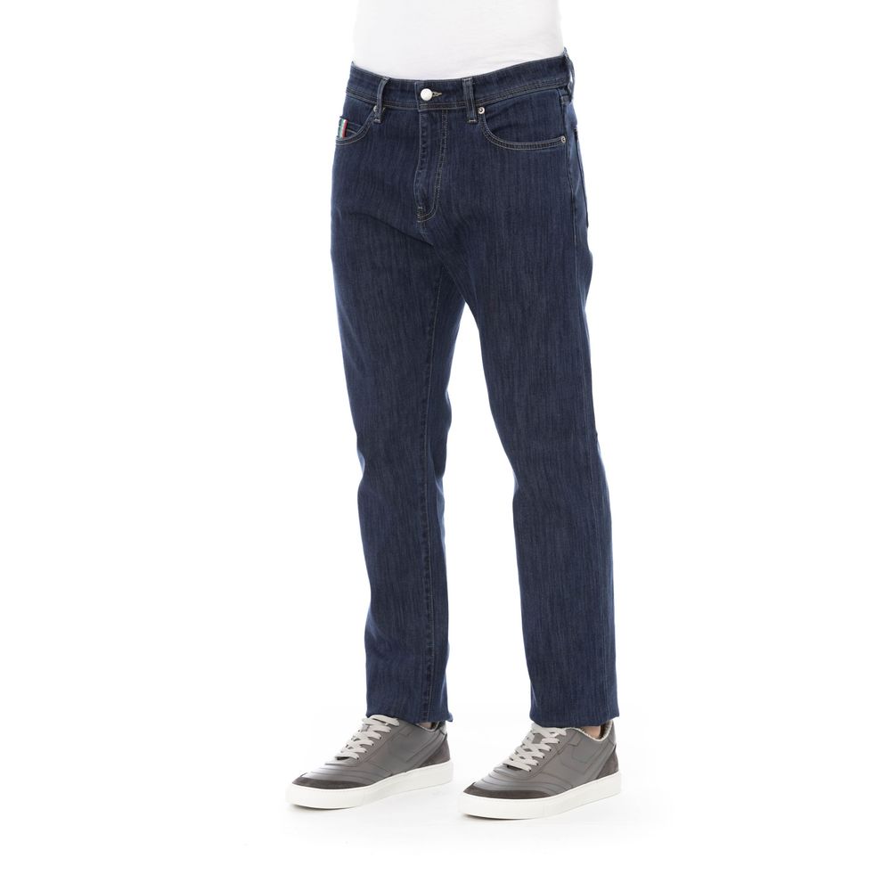 Baldinini Trend Blauwe Katoenen Herenjeans