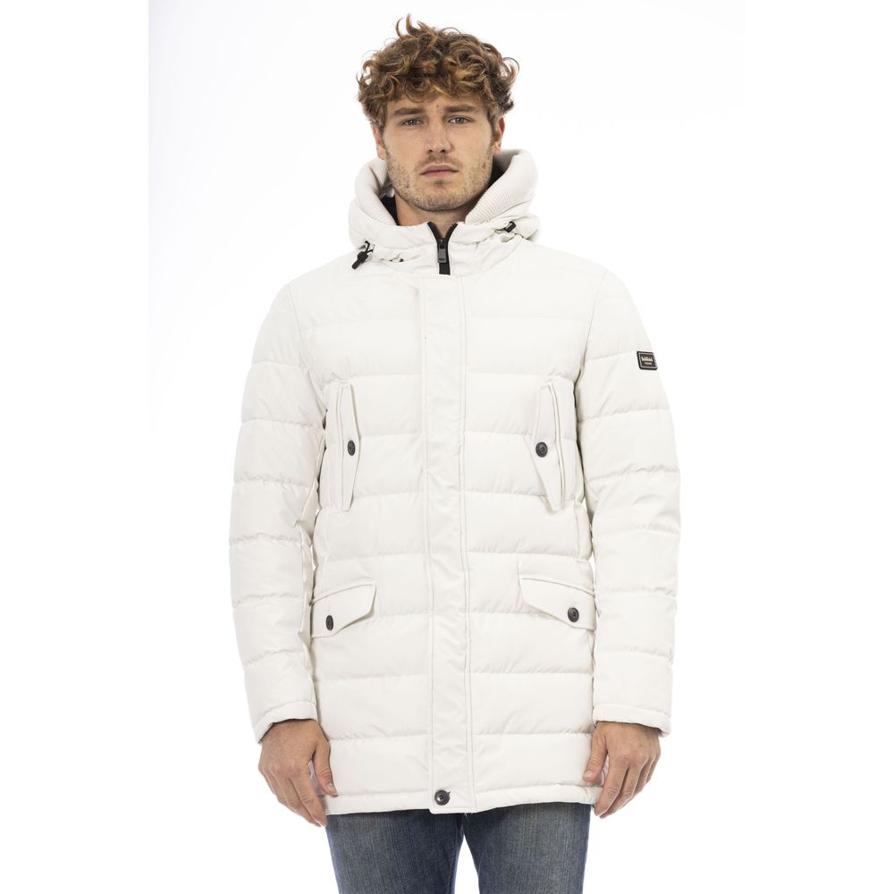 Baldinini Trend White Polyester Men Jacket