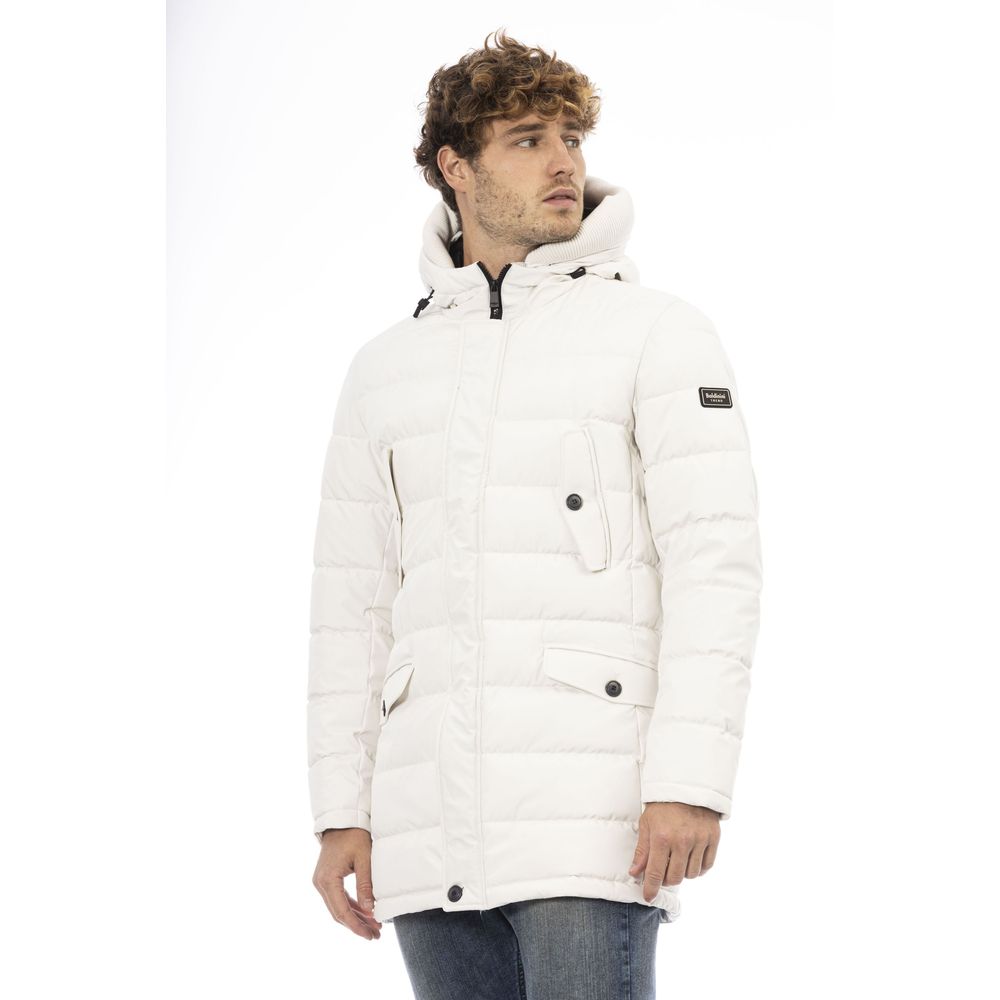 Baldinini Trend White Polyester Men Jacket